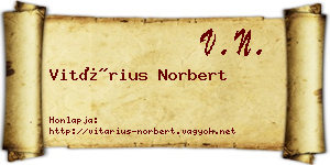 Vitárius Norbert névjegykártya